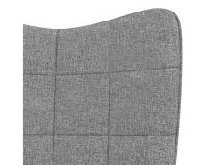 vidaxl Poltrona*Cadeira de baloiço tecido -claro Cinzento