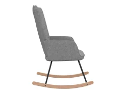 vidaxl Poltrona*Cadeira de baloiço tecido -claro Cinzento