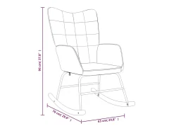 vidaxl Poltrona*Cadeira de baloiço tecido -claro Cinzento