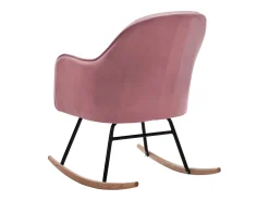 vidaxl Poltrona*Cadeira de baloiço veludo Rosa