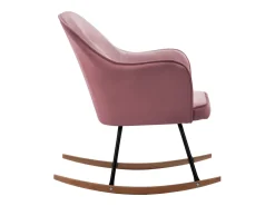 vidaxl Poltrona*Cadeira de baloiço veludo Rosa