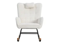 Cadeira de baloiço、Cadeira de baloiço em tecido turco francês - com almofada e apoio para os pés -^ModernLuxe Hot
