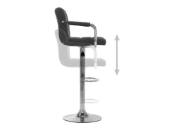 vidaxl Banco*Cadeira de bar tecido -escuro Cinzento