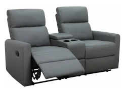 Loft24 Sofá*Cadeira de braços dupla reclinável Daoulas Cinzento