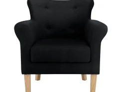 Loft24 Poltrona*Cadeira de café estofada em tecido Cinzento