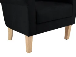 Loft24 Poltrona*Cadeira de café estofada em tecido Cinzento