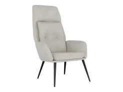 vidaxl Poltrona*Cadeira de descanso camurça artificial -claro Cinzento