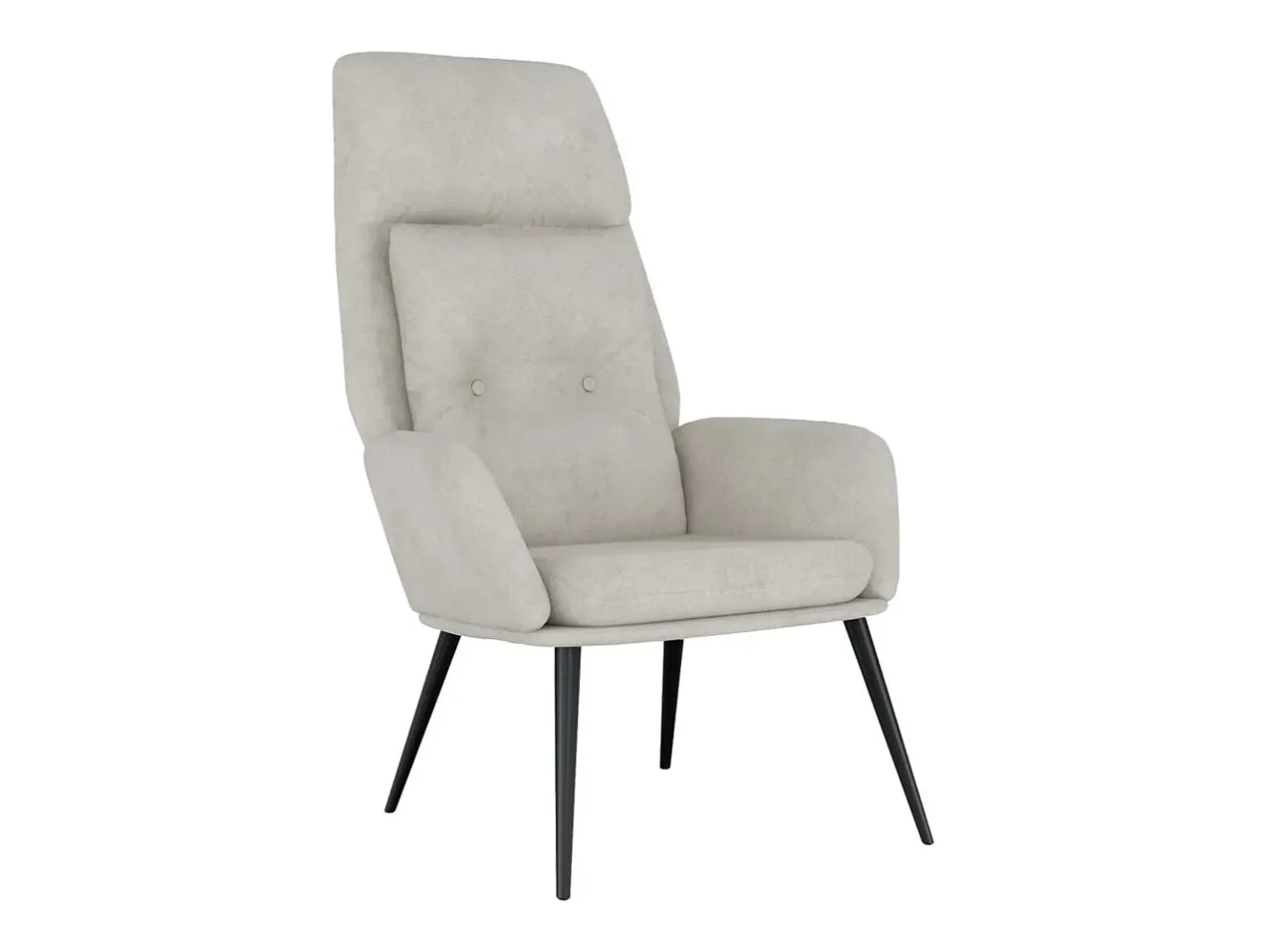 vidaxl Poltrona*Cadeira de descanso camurça artificial -claro Cinzento