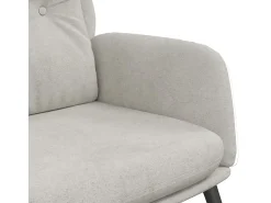 vidaxl Poltrona*Cadeira de descanso camurça artificial -claro Cinzento
