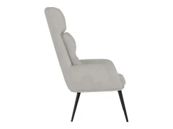 vidaxl Poltrona*Cadeira de descanso camurça artificial -claro Cinzento