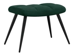 Best Cadeira de descanso com banco veludo verde-escuro Poltrona