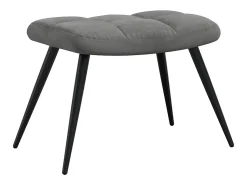 vidaxl Poltrona*Cadeira de descanso com banco veludo -escuro Cinzento