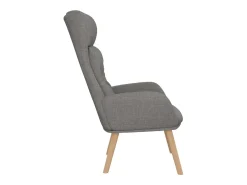 vidaxl Poltrona*Cadeira de descanso tecido -claro Cinzento