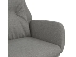 vidaxl Poltrona*Cadeira de descanso tecido -claro Cinzento
