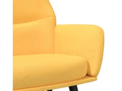 vidaxl Poltrona*Cadeira de descanso tecido mostarda Amarelo