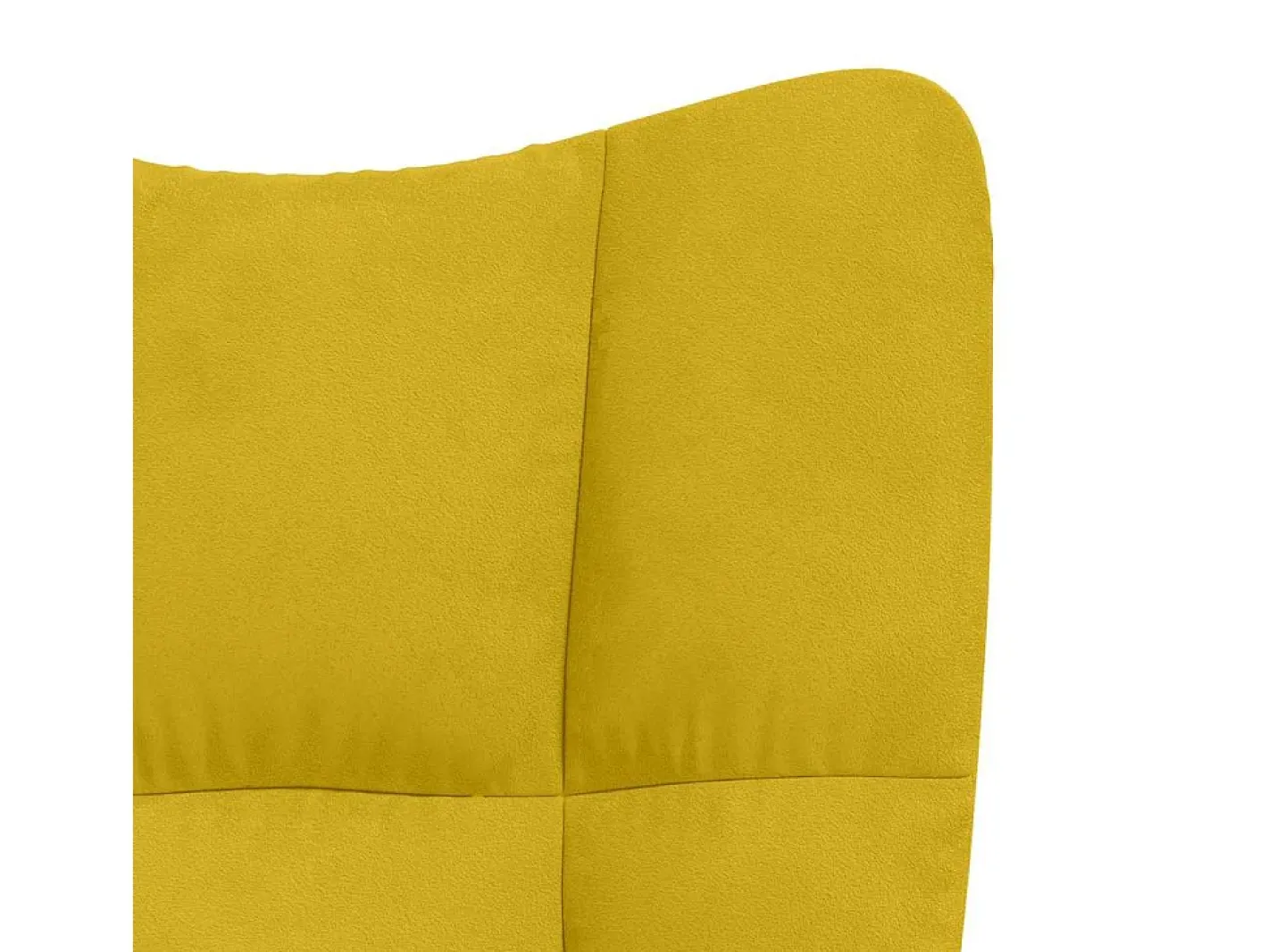 vidaxl Poltrona*Cadeira de descanso veludo mostarda Amarelo