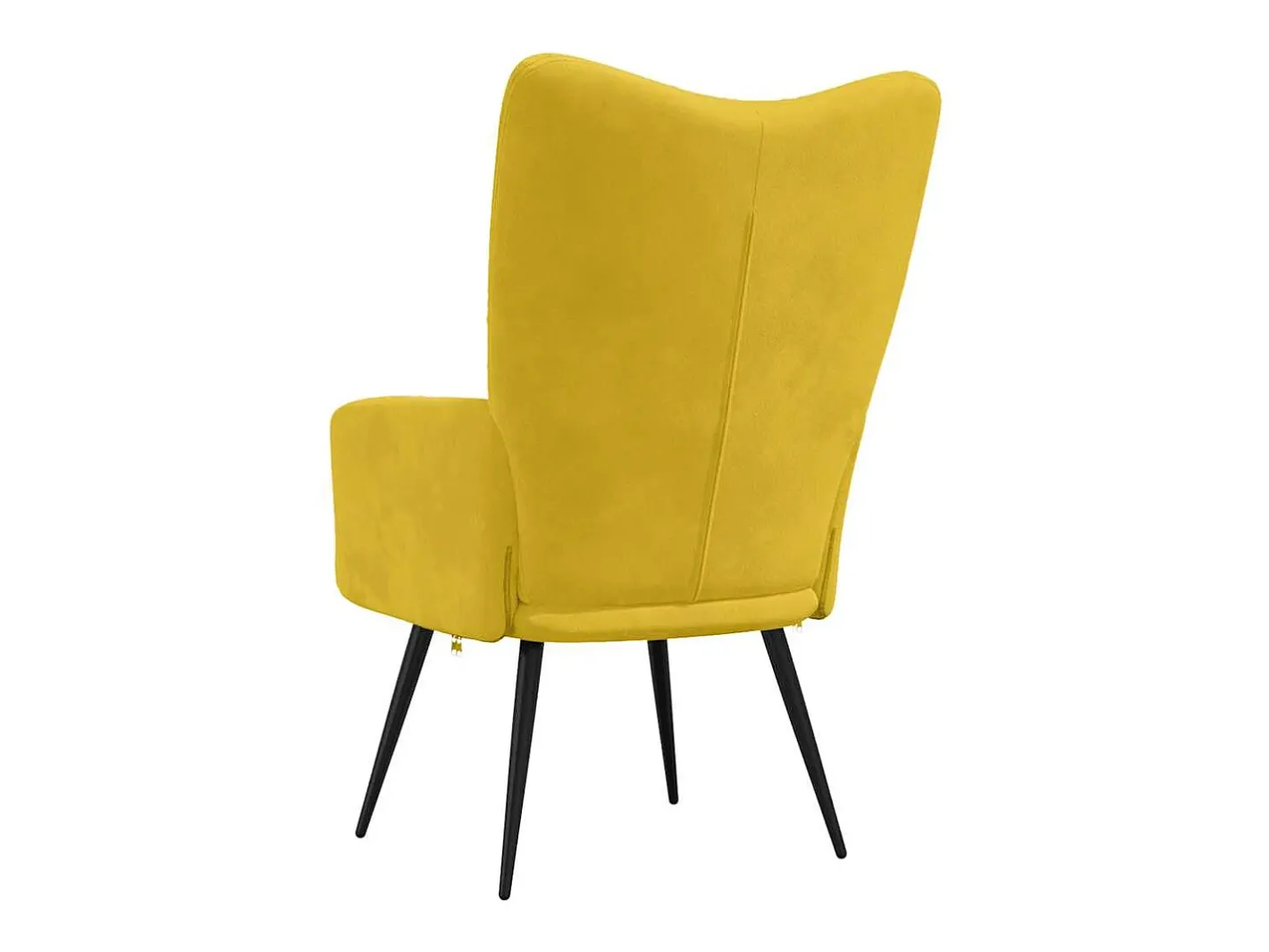 vidaxl Poltrona*Cadeira de descanso veludo mostarda Amarelo