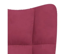 vidaxl Poltrona*Cadeira de descanso veludo tinto Vermelho