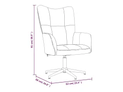 vidaxl Poltrona*Cadeira de descanso veludo mostarda Amarelo
