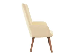 Best Cadeira de descanso veludo branco nata PT617468 Poltrona