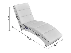 vidaxl Poltrona*Cadeira de massagens couro artificial Branco
