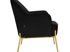 New Cadeira decorativa com estofo em veludo Poltrona