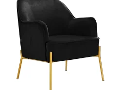 New Cadeira decorativa com estofo em veludo Poltrona