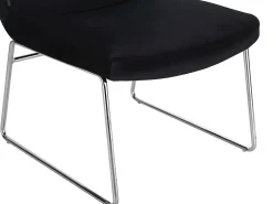 Loft24 Poltrona*Cadeira decorativa com estofo em veludo Preto