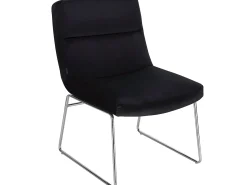 Loft24 Poltrona*Cadeira decorativa com estofo em veludo Preto
