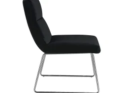 Loft24 Poltrona*Cadeira decorativa com estofo em veludo Preto