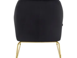 Discount Cadeira decorativa com estofo em veludo Poltrona