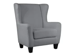 Cadeira decorativa estofada com banco em tecido de pelúcia*Loft24 Best