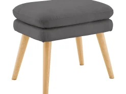 Cadeira decorativa estofada com banco em PU antracite*Loft24 Clearance