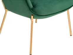 Loft24 Poltrona*Cadeira decorativa estofada em veludo . Verde