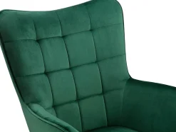 Loft24 Poltrona*Cadeira decorativa estofada em veludo . Verde