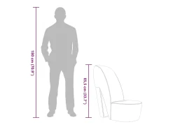 vidaxl Poltrona*Cadeira estilo sapato de salto alto couro artificial Branco