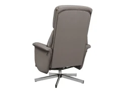 Clearance Cadeira massagens reclin. com apoio pés tecido cinza-acastanhado SHL73490 Poltrona