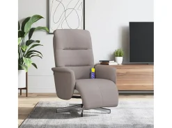 Cadeira massagens reclin. com apoio pés tecido cinza-acastanhado SHL121367* Sale