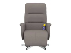 Cadeira massagens reclin. com apoio pés tecido cinza-acastanhado SHL121367* Sale
