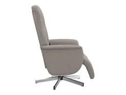 Cadeira massagens reclin. com apoio pés tecido cinza-acastanhado SHL121367* Sale
