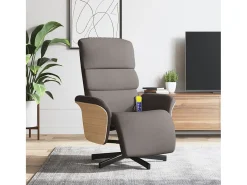 Cadeira massagens reclin. com apoio pés tecido cinza-acastanhado SHL512810^ Hot