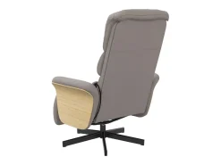 Cadeira massagens reclin. com apoio pés tecido cinza-acastanhado SHL512810^ Hot