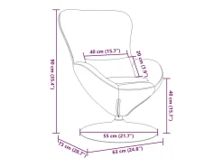 Cadeira Relax | Cadeira ovo Cinzento-acastanhado 63x73x90 cm tecido SHL420613^ Hot