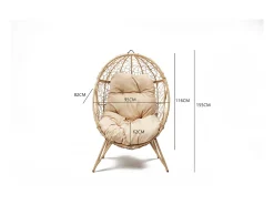 Cadeira suspensa em pé de resina efeito rattan JANE*Concept-Usine Hot