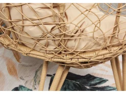 Cadeira suspensa em pé de resina efeito rattan JANE*Concept-Usine Hot
