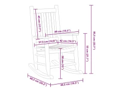 vidaxl Poltrona*Cadeiras de baloiço infantis 2 pcs álamo maciço Branco