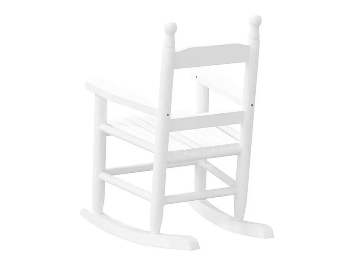 vidaxl Poltrona*Cadeiras de baloiço infantis 2 pcs álamo maciço Branco