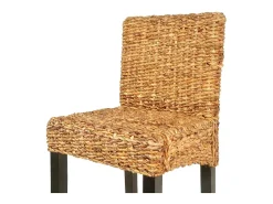 vidaxl Banco*Cadeiras de bar 2 pcs abacá Castanho