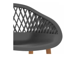 vidaxl Banco*Cadeiras de bar 2 pcs Cinzento