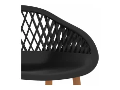 vidaxl Banco*Cadeiras de bar 2 pcs Preto